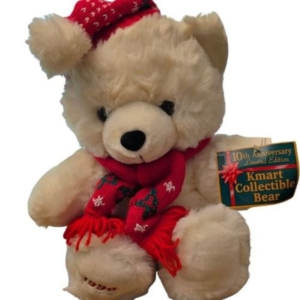 Vintage‎ 1996 Kmart 10th Anniversary Limited Edition Christmas Teddy Bear Plush